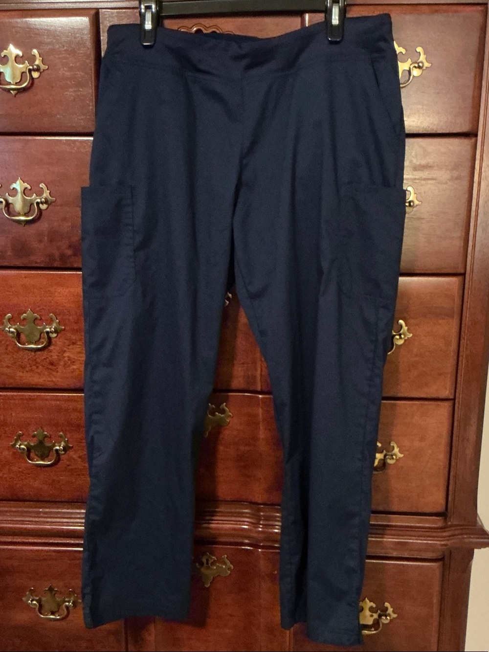 Women's Navy Scrub Pants with Side Pockets